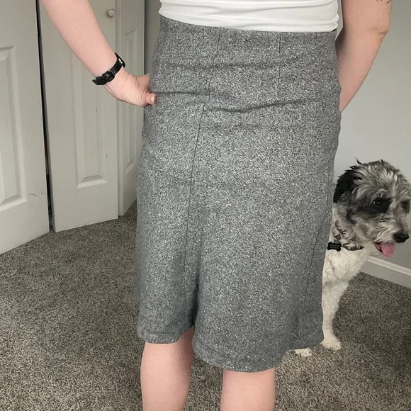 Loft Gray Flare Skirt - Picture 2 of 3